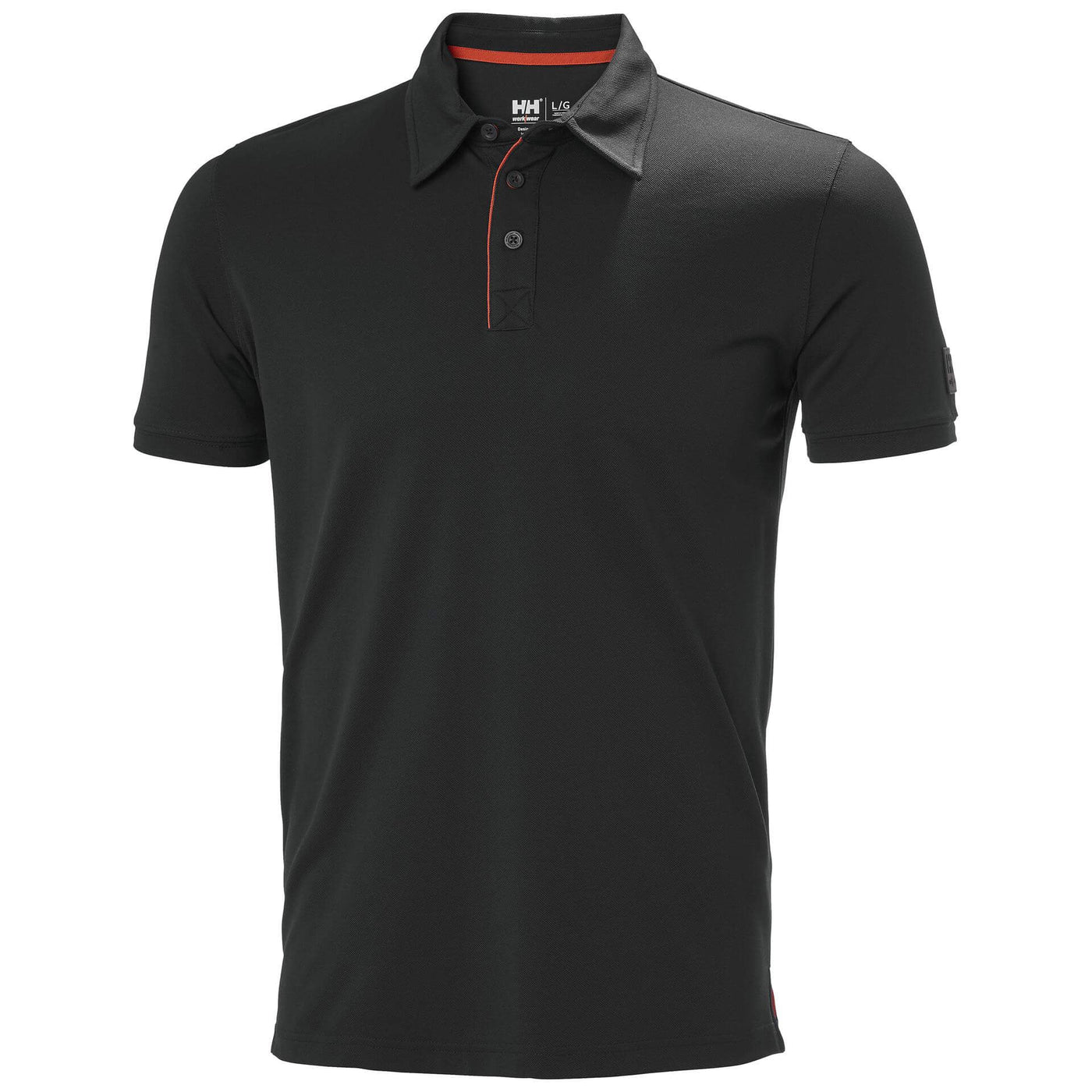 Helly Hansen Kensington Tech Polo Shirt Black 1 Front #colour_black