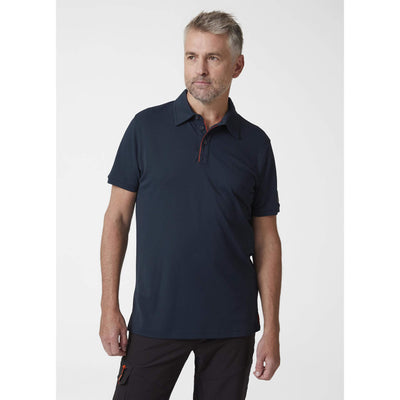 Helly Hansen Kensington Tech Polo Shirt Navy 3 On Body 1#colour_navy