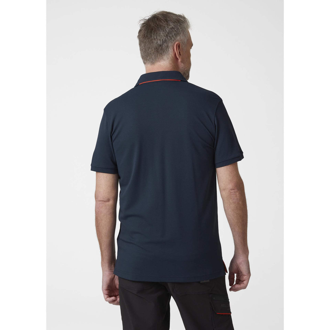 Helly Hansen Kensington Tech Polo Shirt Navy 4 On Body 2#colour_navy
