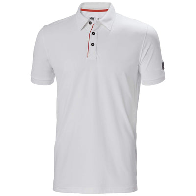 Helly Hansen Kensington Tech Polo Shirt White 1 Front #colour_white