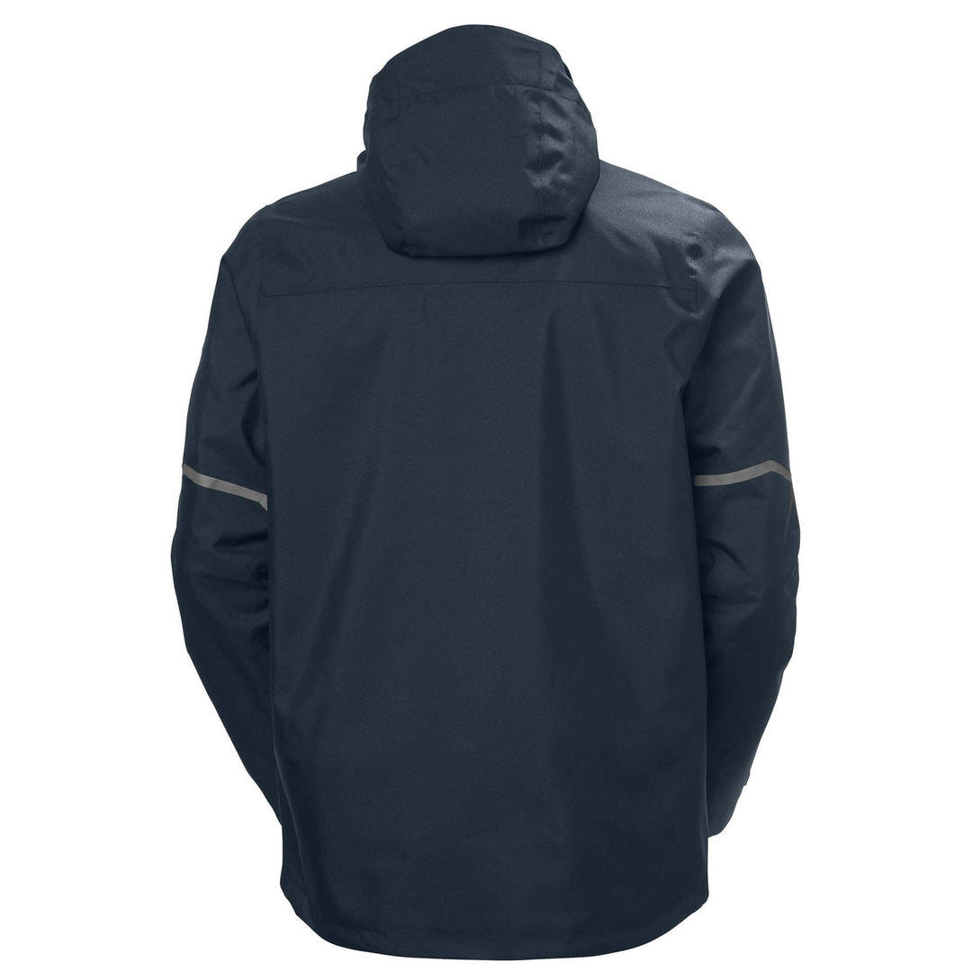 Helly Hansen Kensington Waterproof Shell Jacket Navy 2 Rear #colour_navy