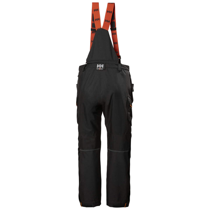 Helly Hansen Kensington Waterproof Winter Construction Trousers Black Back#colour_black