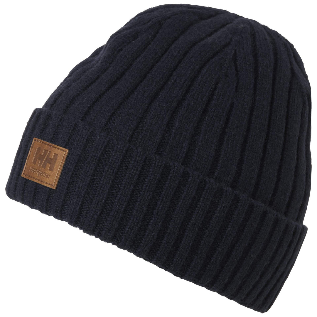 Helly Hansen Kensington Wool Beanie Navy Front#colour_navy