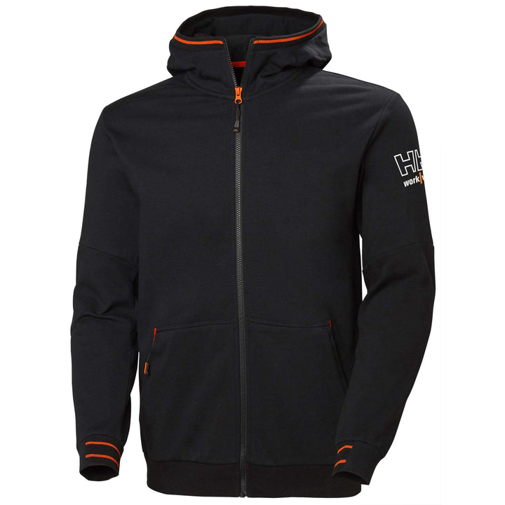 Helly Hansen Kensington Zip Hoodie Black Front#colour_black