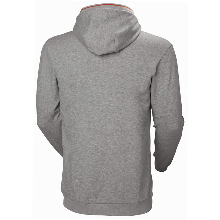 Helly Hansen Kensington Zip Hoodie Grey Melange Back#colour_grey-melange