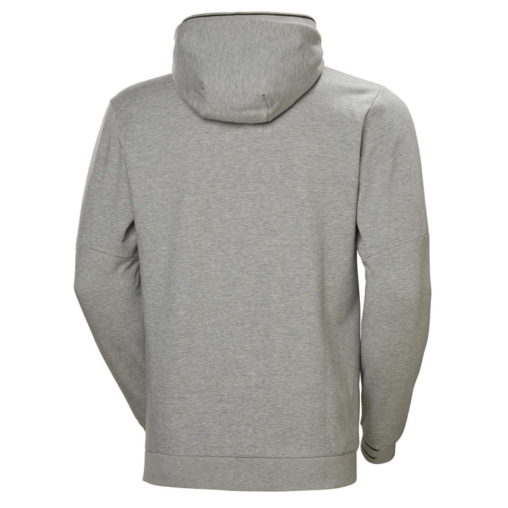 Helly Hansen Kensington Zip Hoodie Grey Melange Camo Back#colour_grey-melange-camo