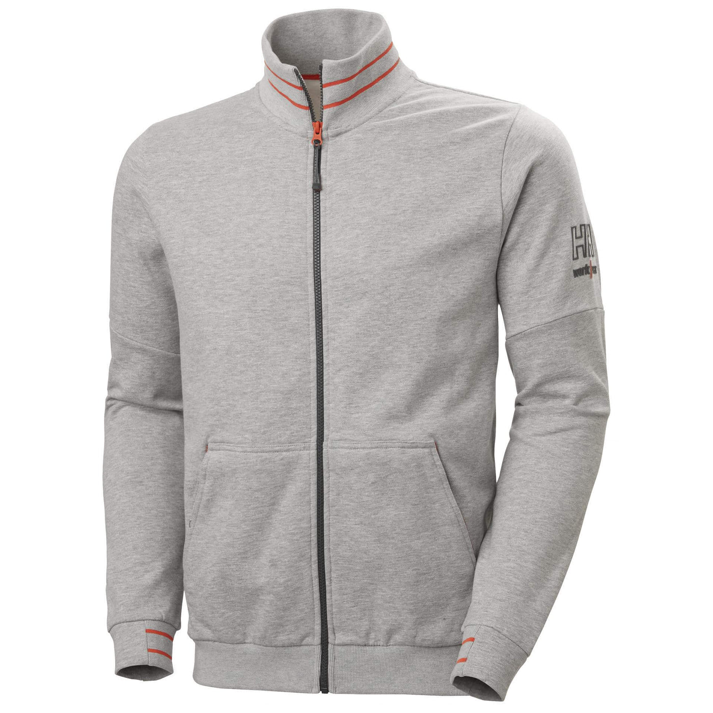 Helly Hansen Kensington Zip Sweatshirt Grey Melange 1 Front #colour_grey-melange
