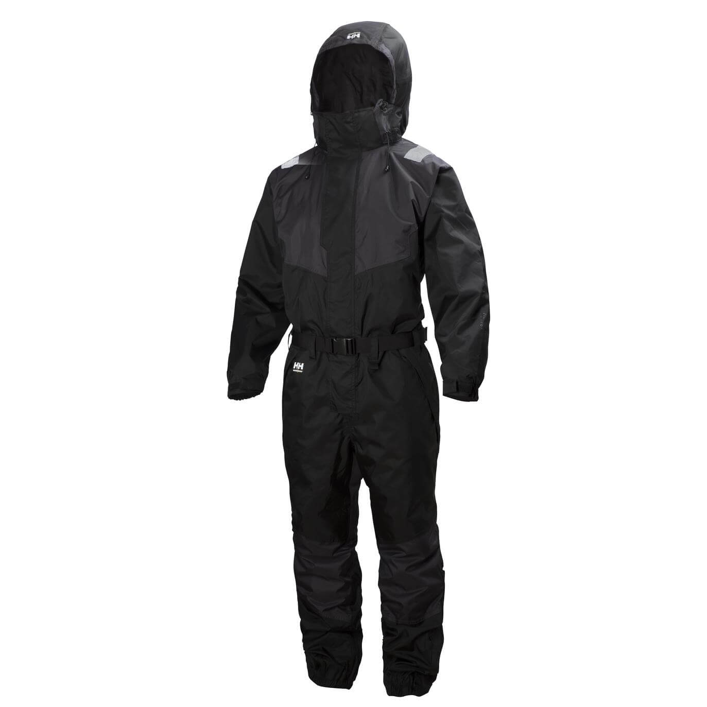 Helly Hansen Leknes Insulated Overalls Winter Suit Black/Ebony 1 Front #colour_black-ebony