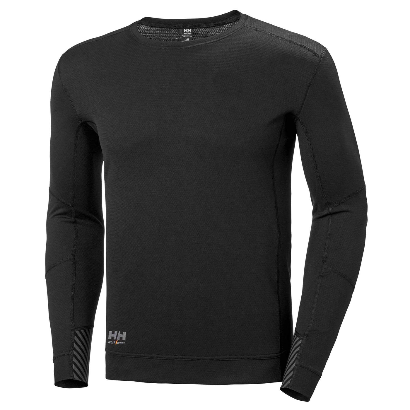 Helly Hansen Lifa Active Baselayer Crewneck Long Sleeve T-Shirt Black 1 Front #colour_black