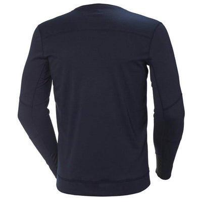 Helly Hansen Lifa Max Baselayer Crewneck Long Sleeve T-Shirt Navy 2 Rear #colour_navy