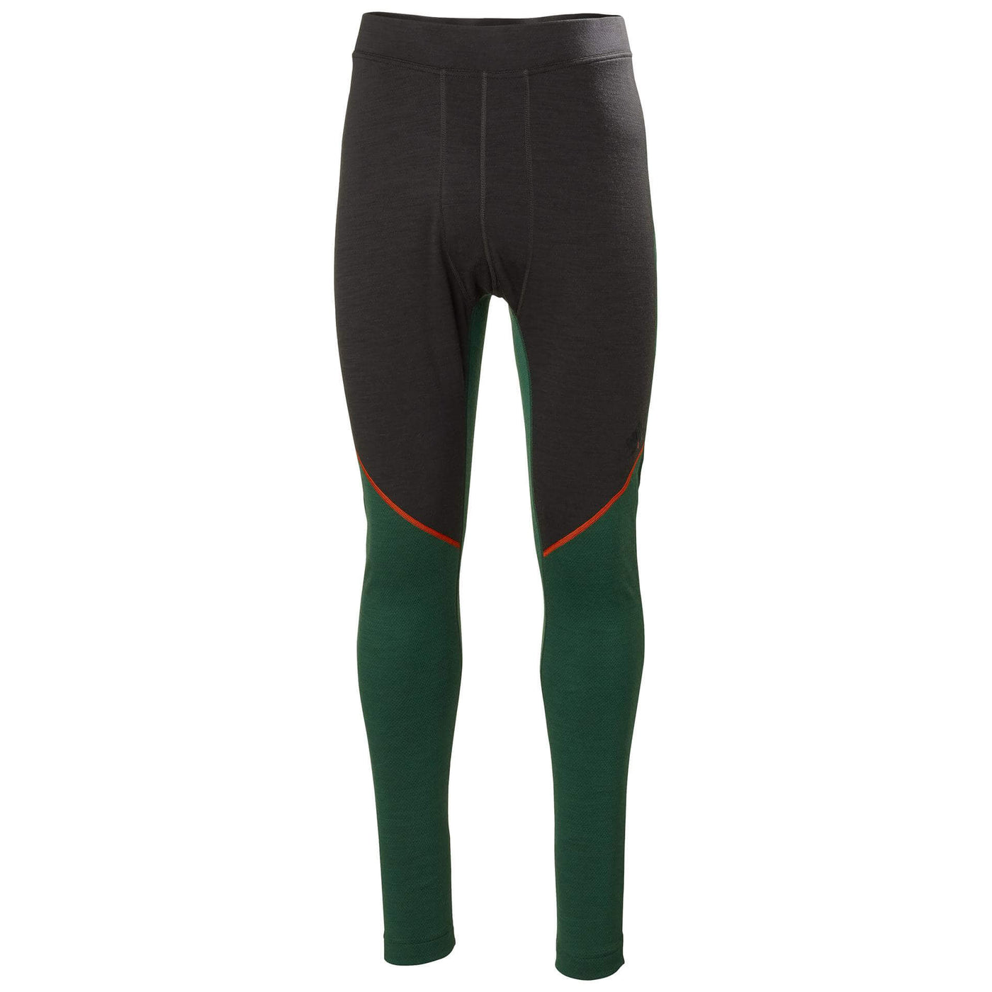 Helly Hansen Lifa Merino Baselayer Trousers Green/Ebony 1 Front #colour_green-ebony