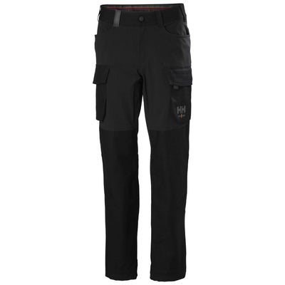 Helly Hansen Luna 4X Womens 4-Way-Stretch Cargo Trousers Black Front#colour_black