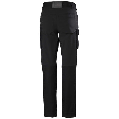 Helly Hansen Luna 4X Womens 4-Way-Stretch Cargo Trousers Black Back#colour_black