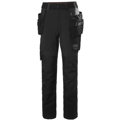 Helly Hansen Luna 4X Womens 4-Way-Stretch Construction Trousers Black Front#colour_black