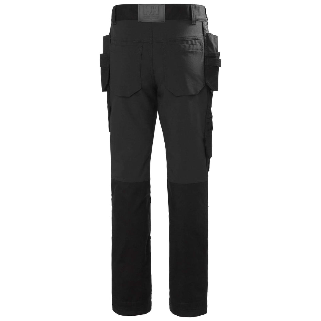 Helly Hansen Luna 4X Womens 4-Way-Stretch Construction Trousers Black Back#colour_black