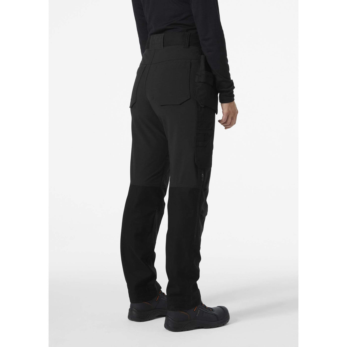 Helly Hansen Luna 4X Womens 4-Way-Stretch Construction Trousers Black OnBody 2#colour_black