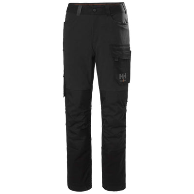 Helly Hansen Luna 4X Womens 4-Way-Stretch Work Trousers Black Front#colour_black
