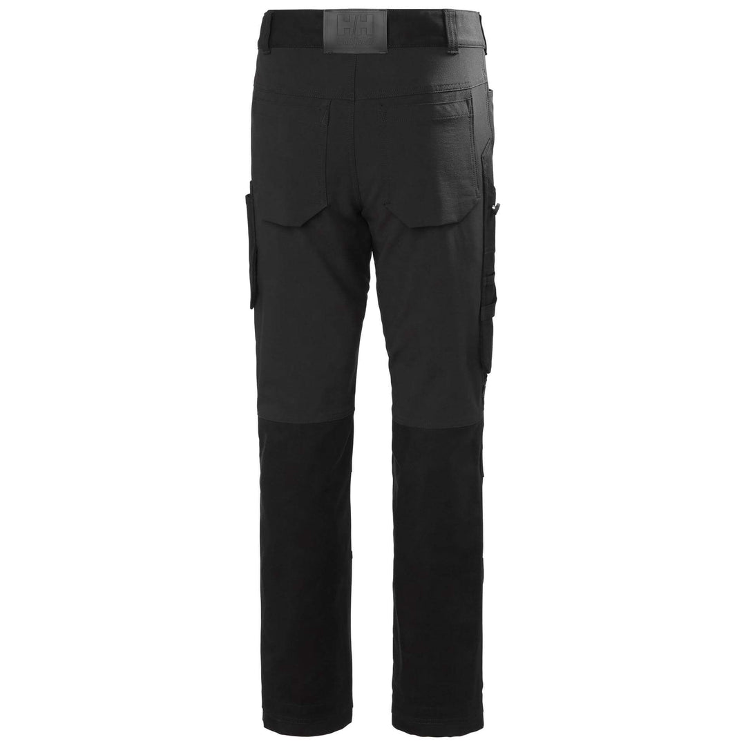 Helly Hansen Luna 4X Womens 4-Way-Stretch Work Trousers Black Back#colour_black