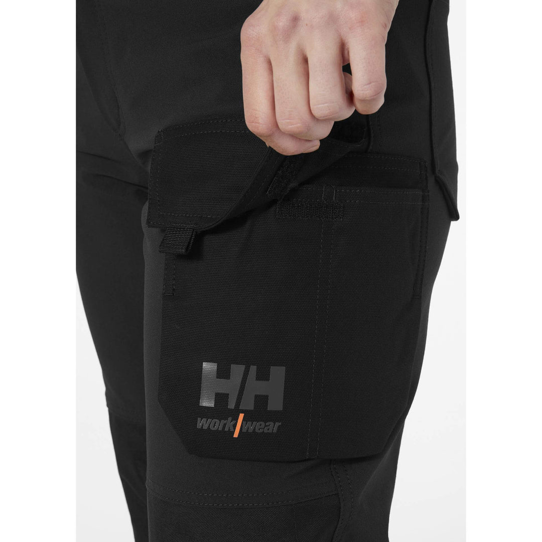 Helly Hansen Luna 4X Womens 4-Way-Stretch Work Trousers Black Feature 2#colour_black