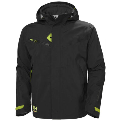 Helly Hansen Magni 3 Layer Waterproof Shell Jacket Black 1 Front #colour_black