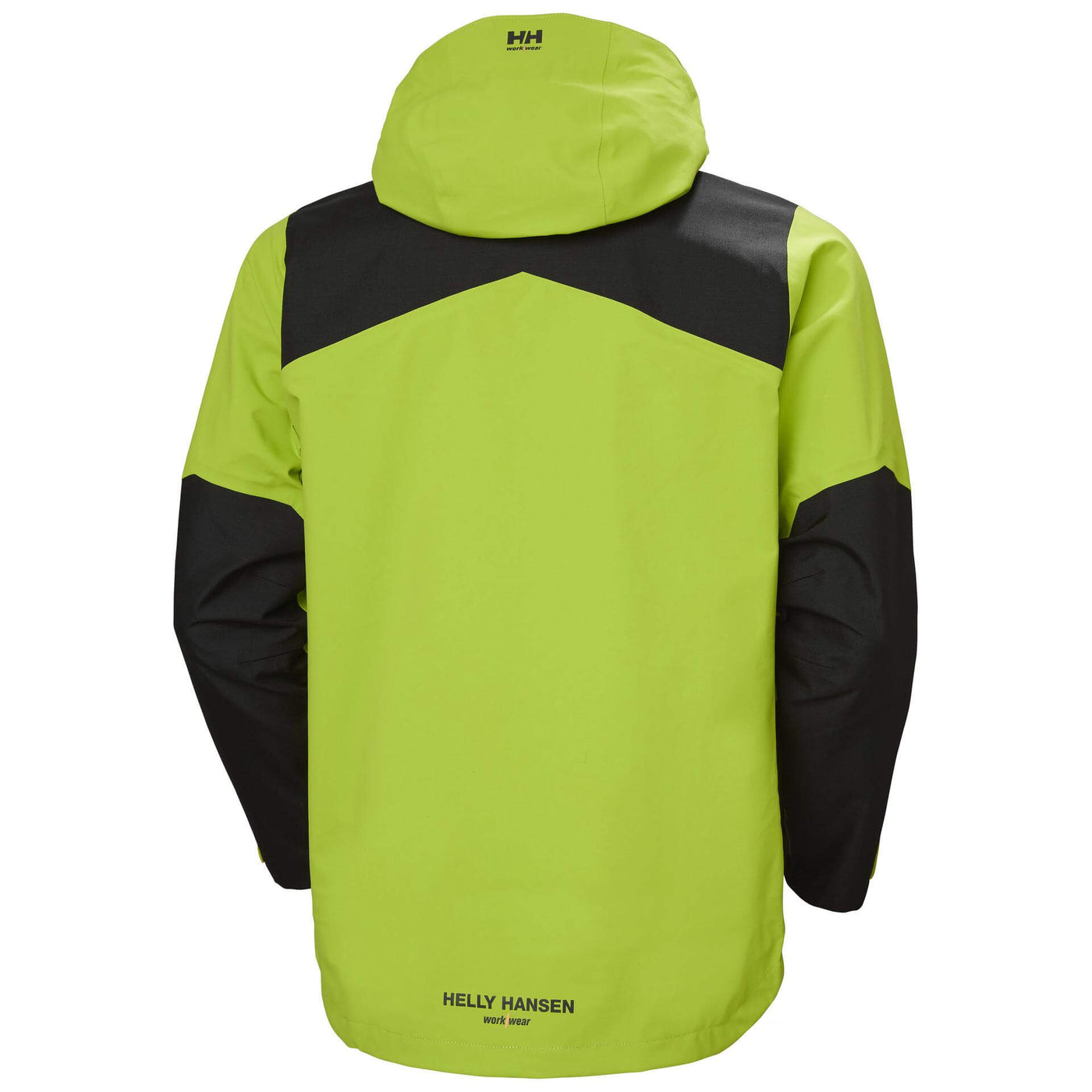 Helly Hansen Magni 3 Layer Waterproof Shell Jacket Dark Lime 2 Rear #colour_dark-lime