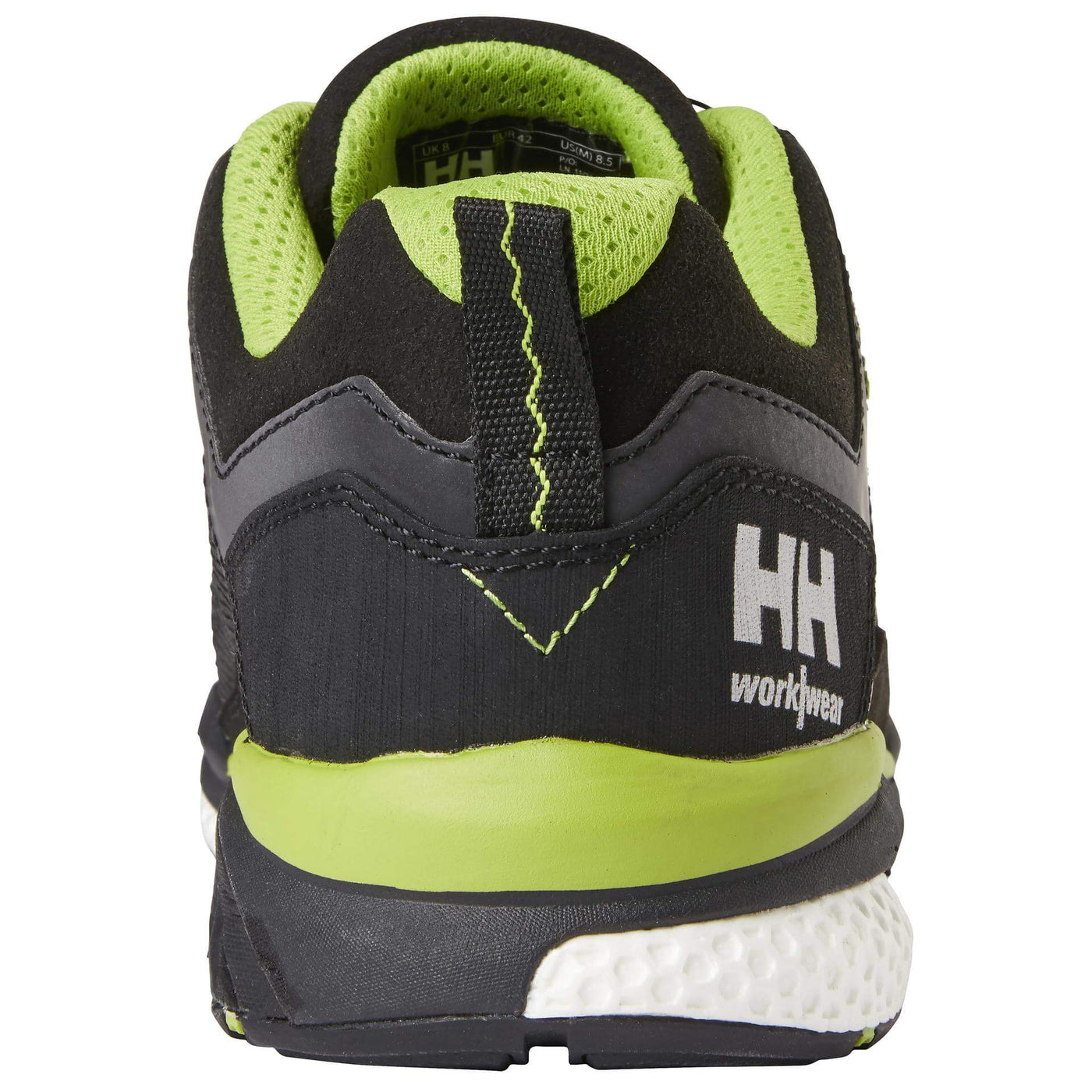 Helly Hansen Magni Boa Waterproof Aluminum Toe Cap Work Safety Shoes Black/Dark Lime 2 Rear #colour_black-dark-lime
