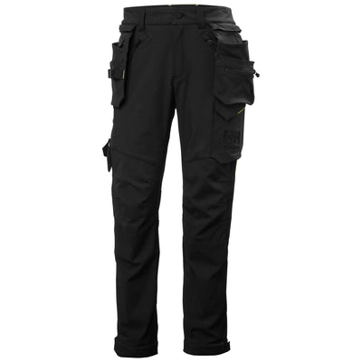 Helly Hansen Magni Evolution 4-Way-Stretch Construction Trousers Black Front#colour_black