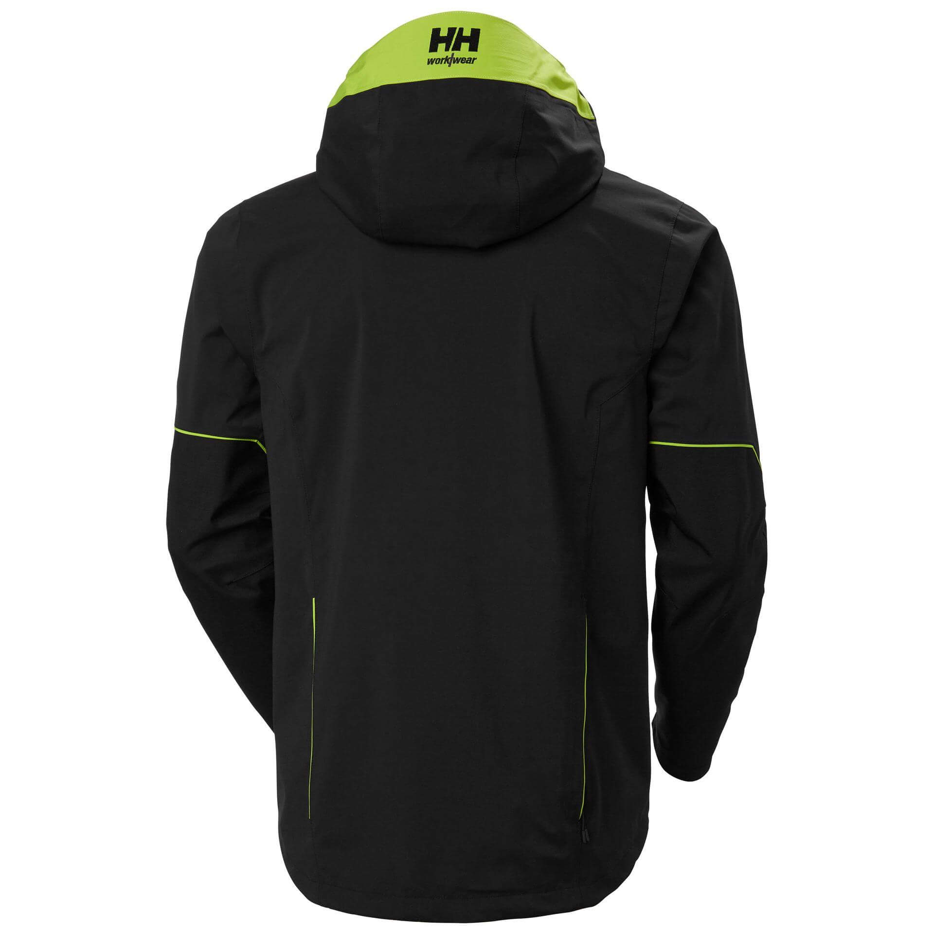 Helly Hansen Magni Evolution Waterproof Shell Jacket Black Back#colour_black