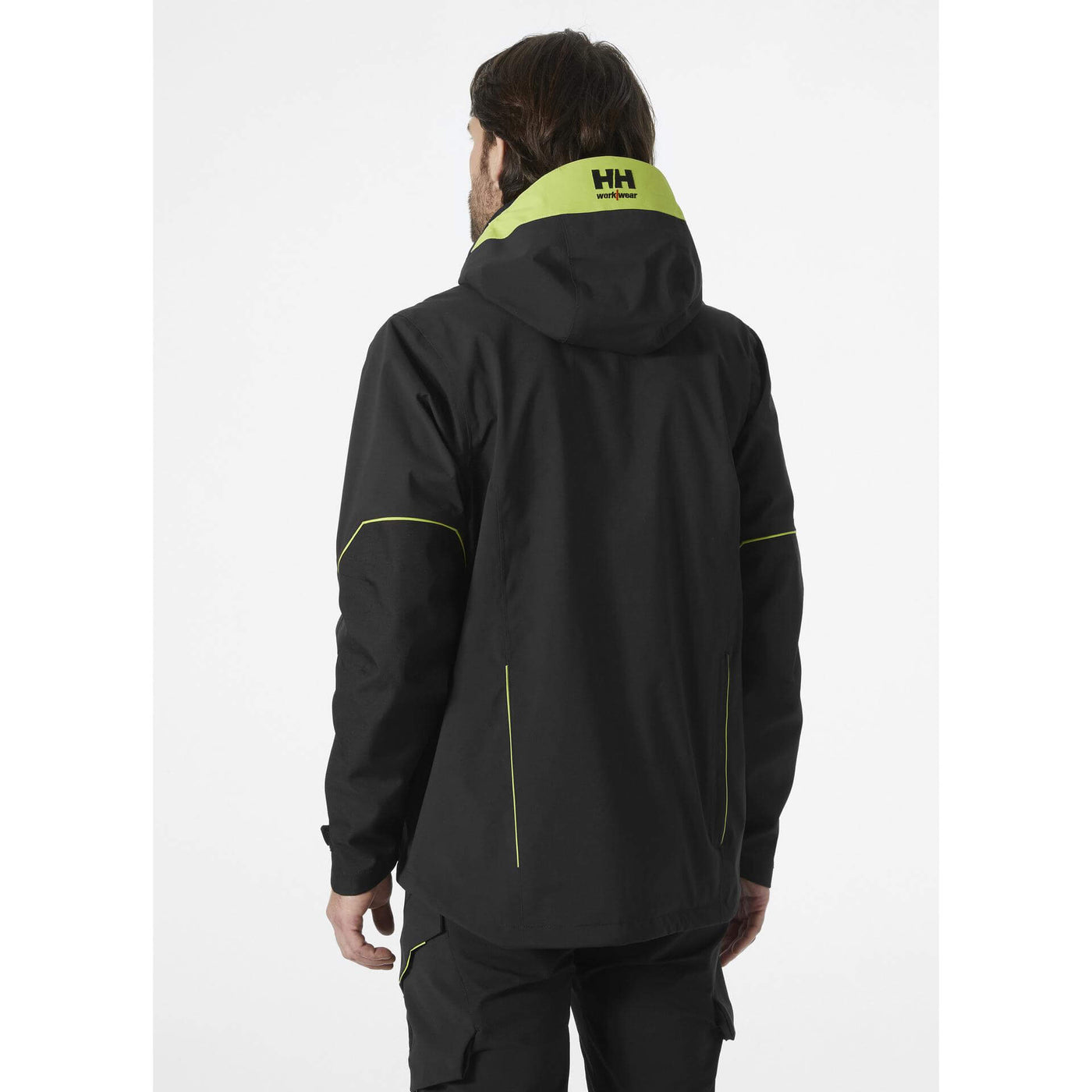 Helly Hansen Magni Evolution Waterproof Shell Jacket Black OnBody 2#colour_black