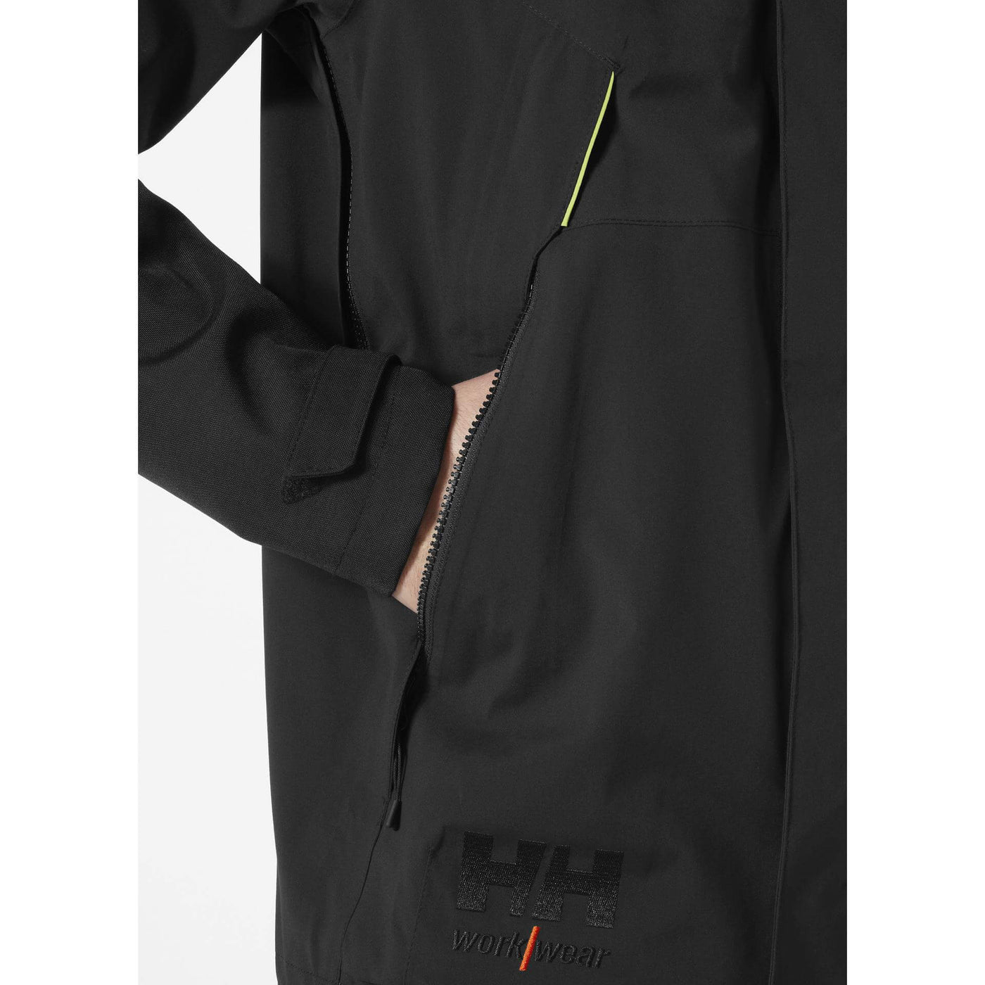 Helly Hansen Magni Evolution Waterproof Shell Jacket Black Feature 3#colour_black