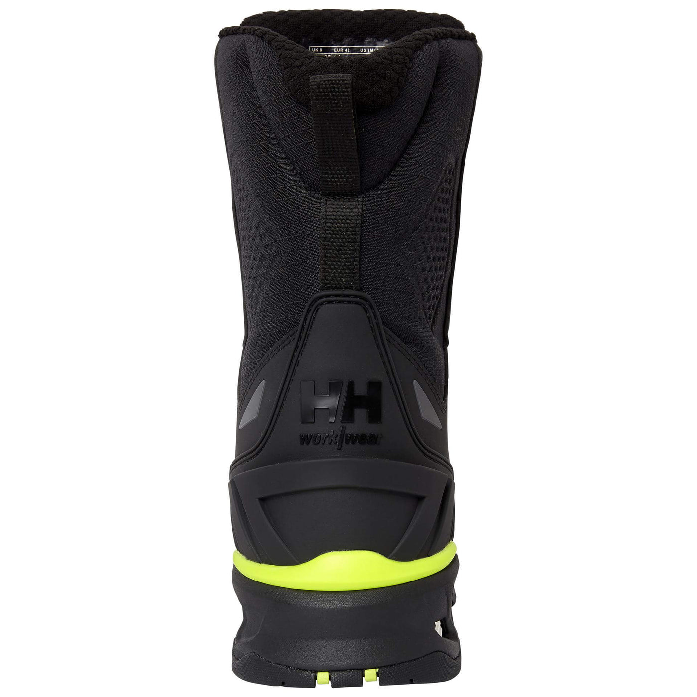 Helly Hansen Magni Evolution Winter Tall BOA S7L HT Wide Fit Composite Waterproof Safety Boots Black/Dark Lime Back#colour_black-dark-lime