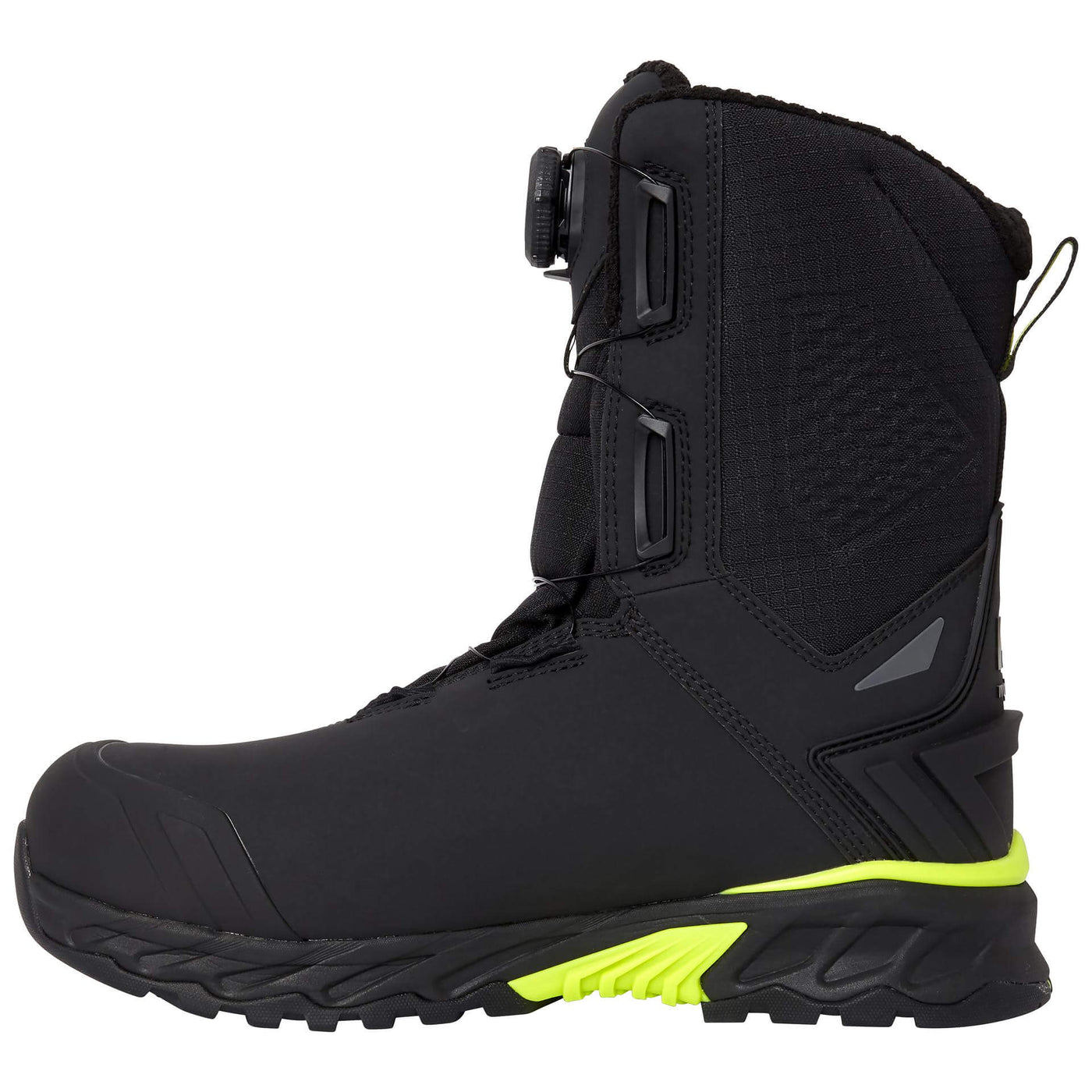 Helly Hansen Magni Evolution Winter Tall BOA S7L HT Wide Fit Composite Waterproof Safety Boots Black/Dark Lime Detail 2#colour_black-dark-lime