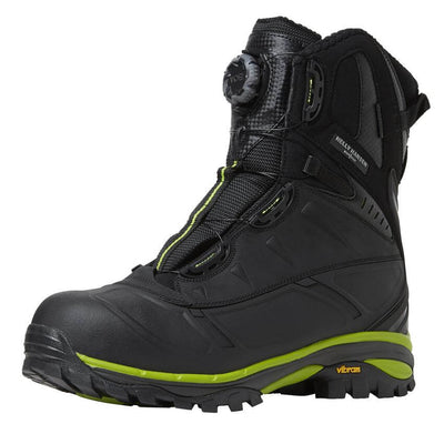 Helly Hansen Magni Winter Tall Boa Waterproof Composite Toe Cap Safety Work Boots Black/Dark Lime 3 Angle #colour_black-dark-lime