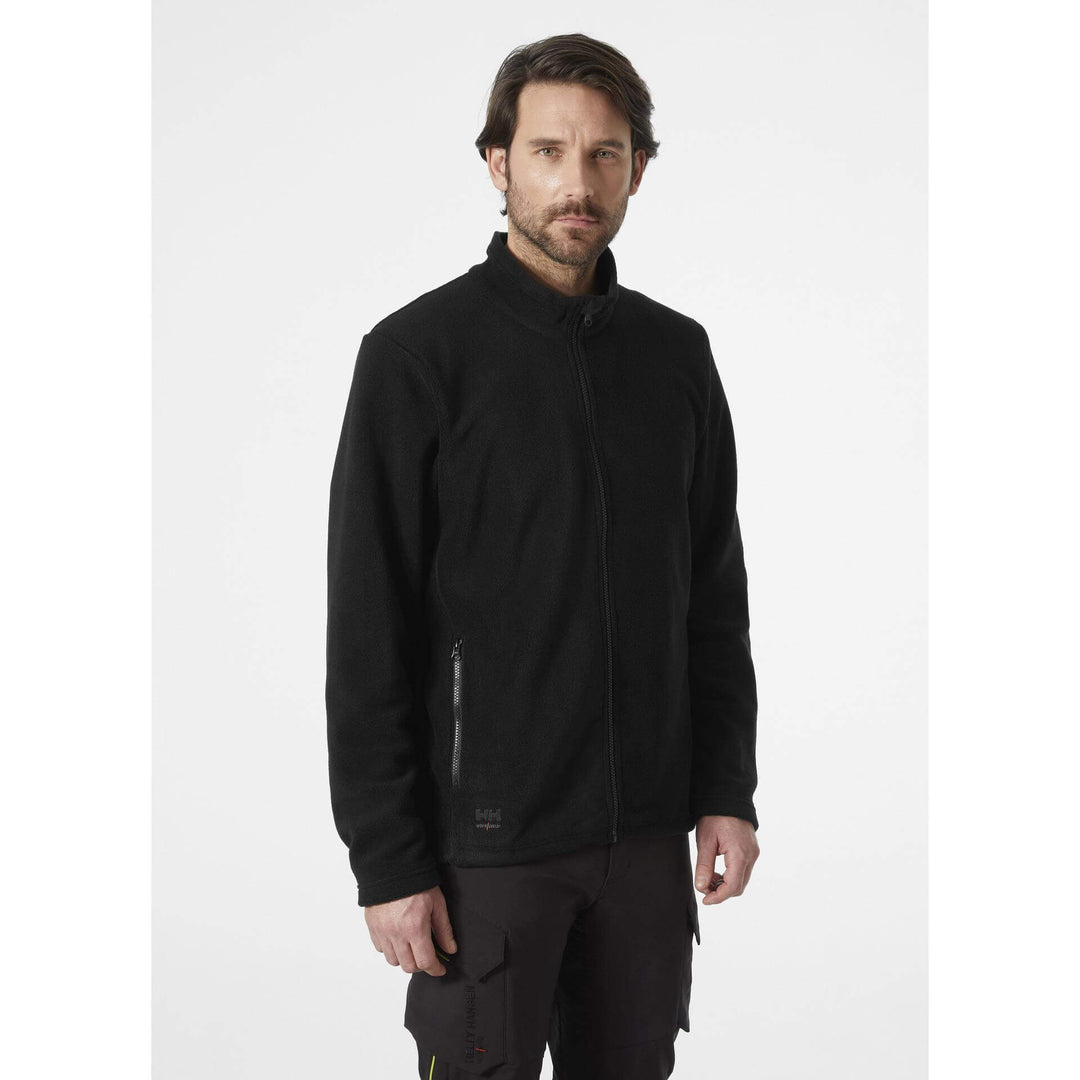 Helly Hansen Manchester 2.0 Fleece Jacket Black OnBody 1#colour_black