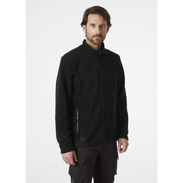 Helly Hansen Manchester 2.0 Fleece Jacket Black OnBody 1#colour_black