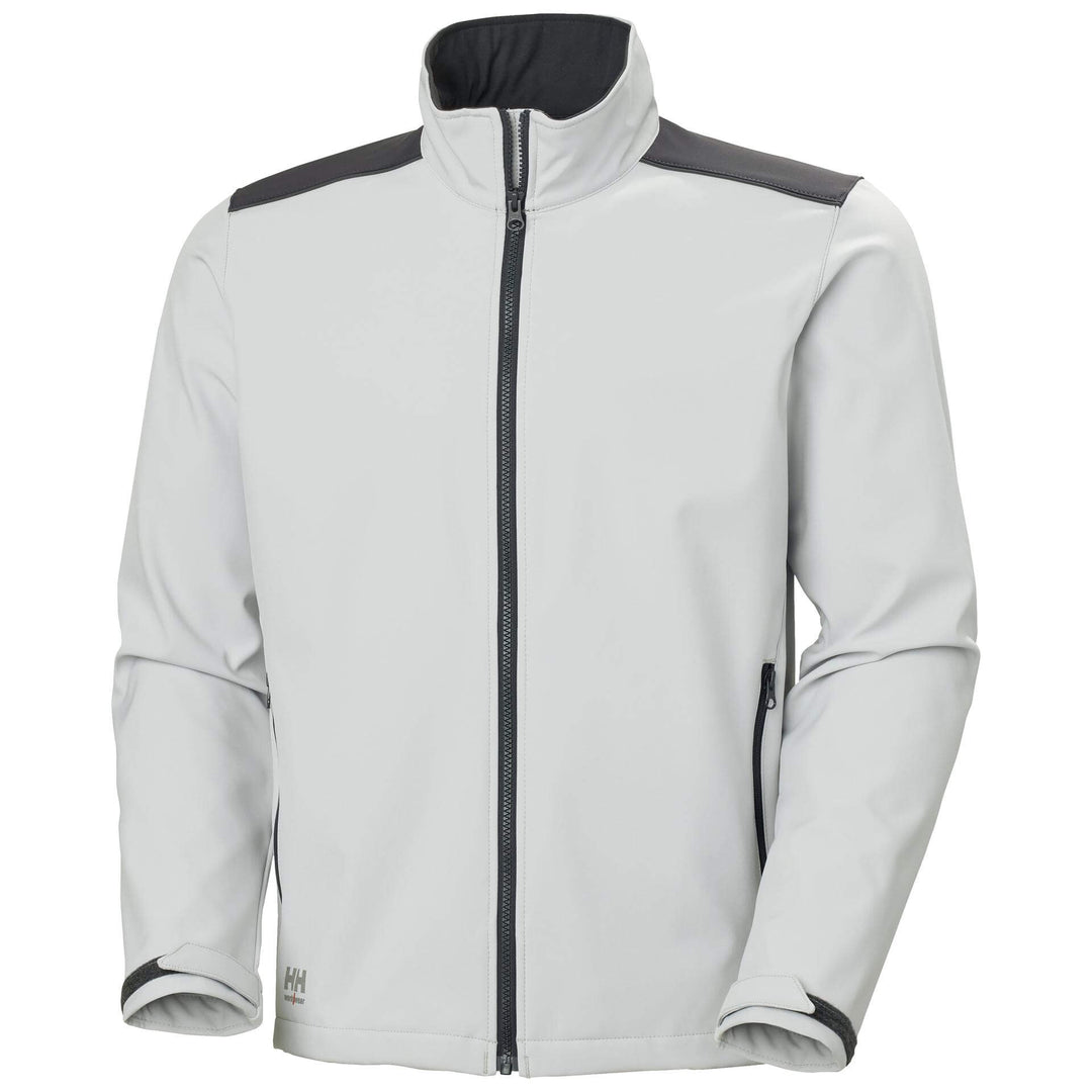 Helly Hansen Manchester 2.0 Softshell Jacket Grey Fog/Ebony 1 Front #colour_grey-fog-ebony