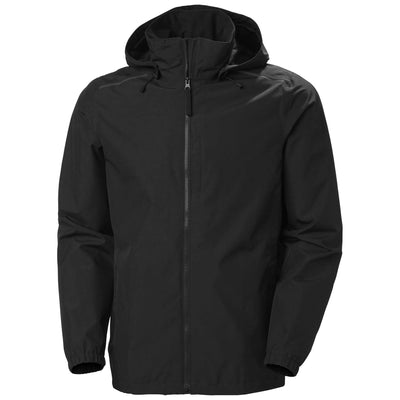 Helly Hansen Manchester 2.0 Waterproof Shell Jacket Black Front#colour_black