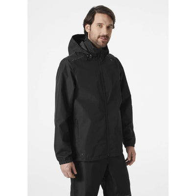 Helly Hansen Manchester 2.0 Waterproof Shell Jacket Black OnBody 1#colour_black