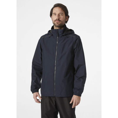 Helly Hansen Manchester 2.0 Waterproof Shell Jacket Navy OnBody 1#colour_navy