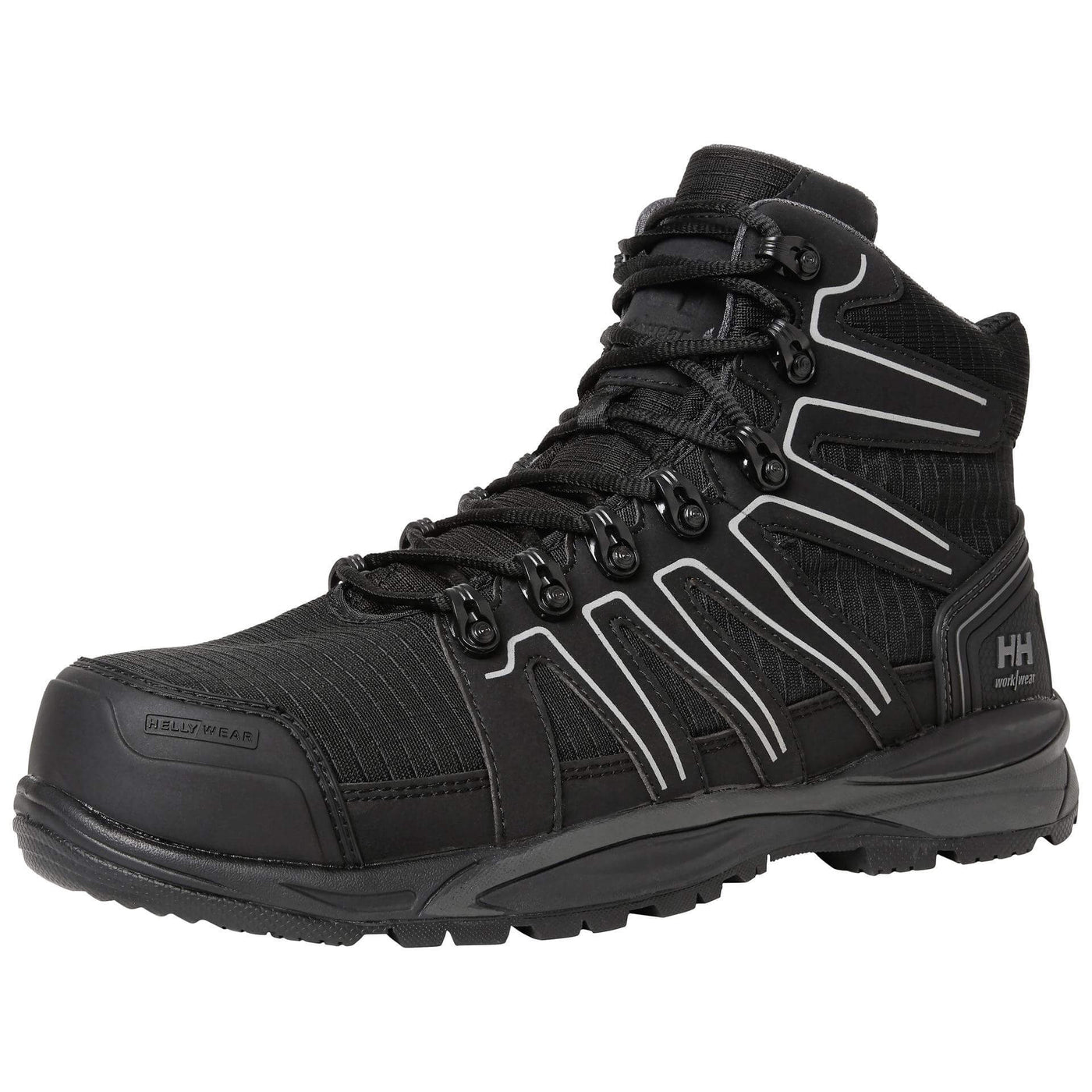 Helly Hansen Manchester Composite Toe Cap Work Safety Shoes S3 Black/Grey 3 Angle #colour_black-grey