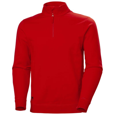 Helly Hansen Manchester Half Zip Sweatshirt Alert Red 1 Front #colour_alert-red