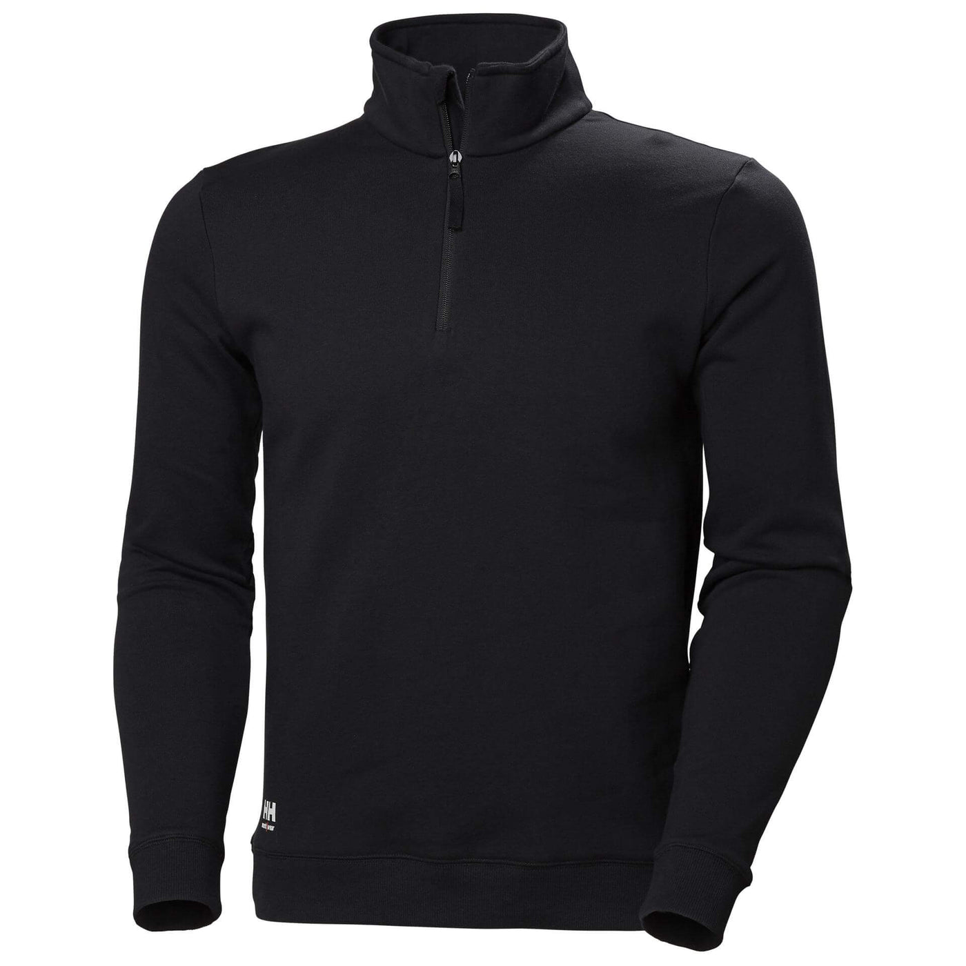Helly Hansen Manchester Half Zip Sweatshirt Black Front#colour_black
