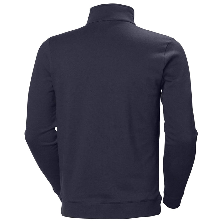 Helly Hansen Manchester Half Zip Sweatshirt Navy Back#colour_navy