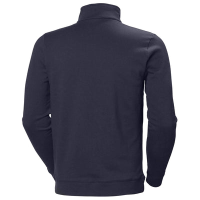 Helly Hansen Manchester Half Zip Sweatshirt Navy Back#colour_navy