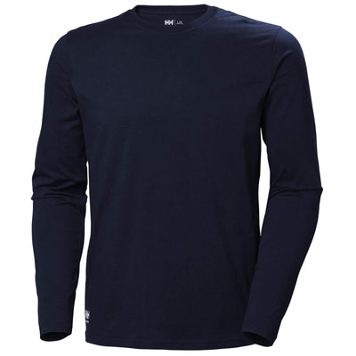 Helly Hansen Manchester Longsleeve T-Shirt Navy 1 Front #colour_navy