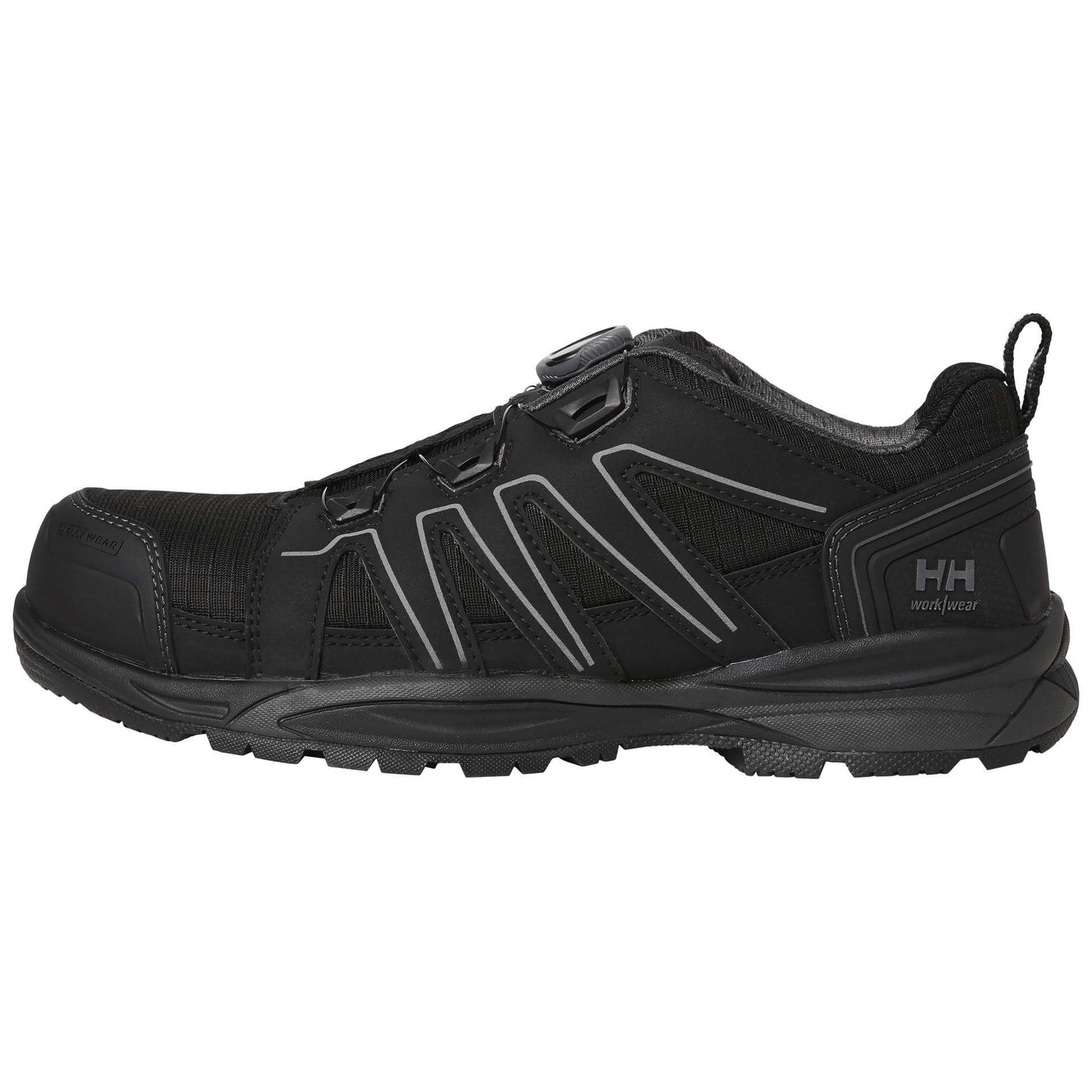 Helly Hansen Manchester Low Boa S3 Composite Toe Cap Work Safety Shoes Black/Grey 1 Front #colour_black-grey