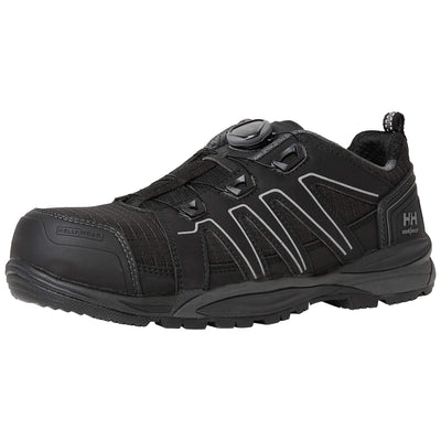 Helly Hansen Manchester Low Boa S3 Composite Toe Cap Work Safety Shoes Black/Grey 3 Angle #colour_black-grey