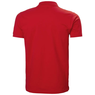Helly Hansen Manchester Polo Shirt Alert Red 2 Rear #colour_alert-red