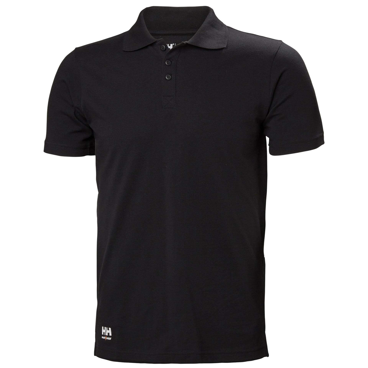 Helly Hansen Manchester Polo Shirt Black 1 Front #colour_black