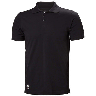 Helly Hansen Manchester Polo Shirt Black 1 Front #colour_black